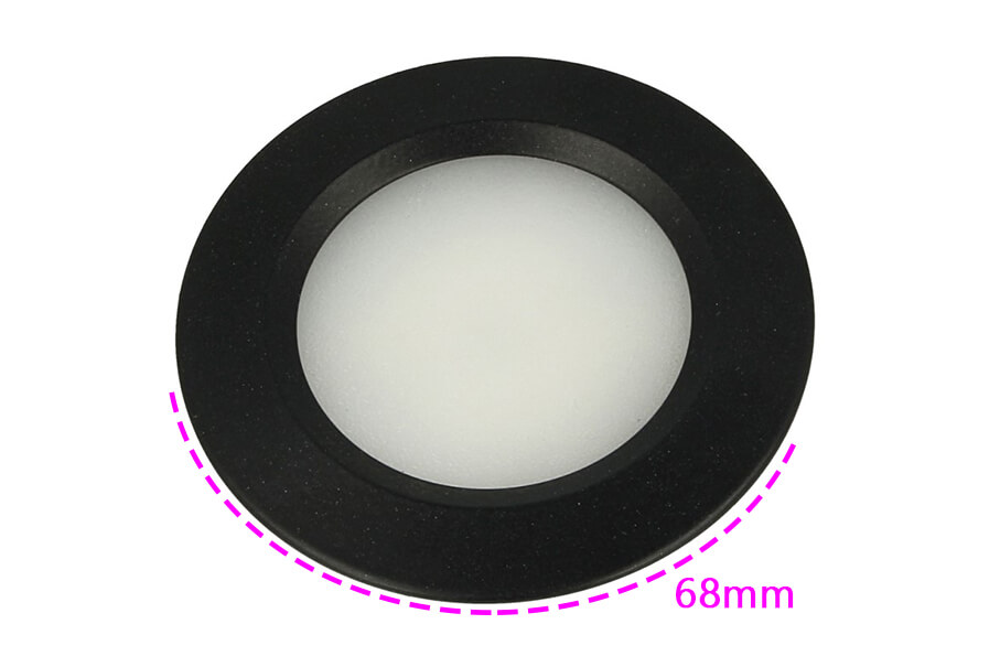 MeanWell Mini Faretto Da Incasso DC10-30V 3W 140LM/W D Bianco Neutro 4000K  >80 120° SI, PWM IP40 Φ68X15mm 420 Lumen CE > 30000 Ore > 15000 Nero