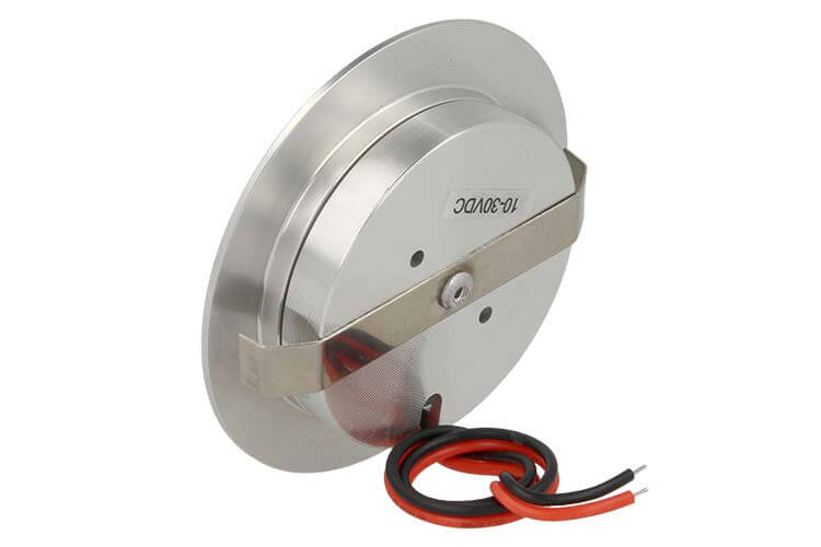 MeanWell Mini Faretto Da Incasso DC10-30V 3W 140LM/W D Bianco Neutro 4000K >80 120° SI, PWM IP40 Φ68X15mm  420 Lumen CE > 30000 Ore > 15000 Argento