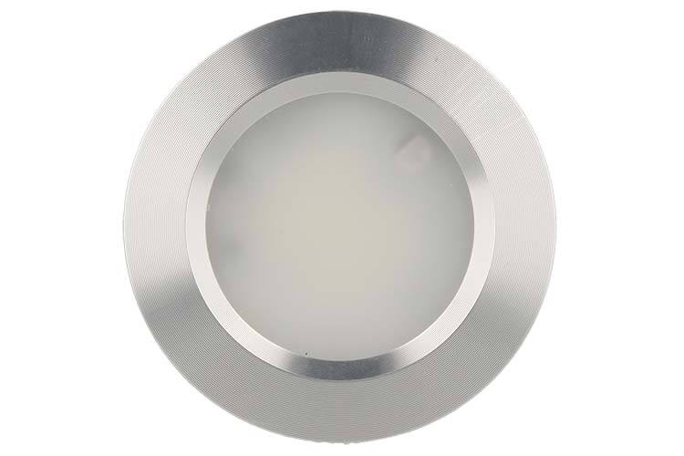 MeanWell Mini Faretto Da Incasso DC10-30V 3W 140LM/W D Bianco Freddo 6500K >80 120° SI, PWM IP40 Φ68X15mm  420 Lumen CE > 30000 Ore > 15000 Argento