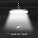 Campana Industriale LED SMD 100W UFO Colore Grigio 90° Interruttore CCT 3000K-6500K IP65 SKU-23622