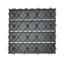 10 Pezzi Piastrelle Plastica da Giardino, 30X30X2cm, Pavimento Esterno In WPC, Colore Grigio, Totale 0.9 m²