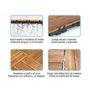10 Pezzi Piastrelle Plastica da Giardino, 30X30X2.3cm, Pavimento Esterno In Legno Carbonizzato, Colore Legno Scuro Da 12 Listelli, Totale 0.9 m²