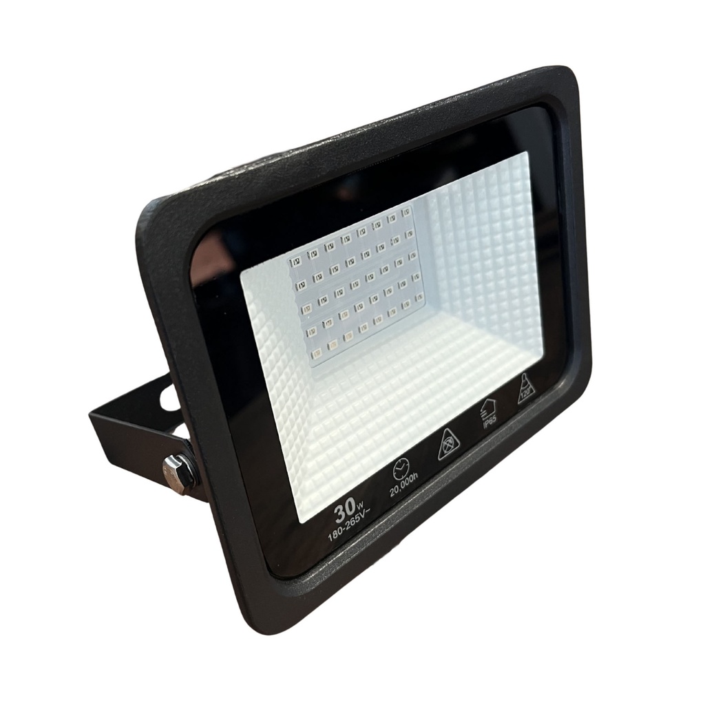 Faro Led Flood Slim Blu 30W 2850 Lumen Blue 90LM/W AC 220V 50Hz Nero IP65