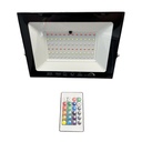 Faro Led Flood Slim RGB Con Telecomando 50W 2600 Lumen RGB  AC 220V 50Hz Nero IP65