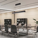 PRO Plafoniera LED Chip Samsung a Sospensione 40W Lineare Colore Nero 120cm 3in1 Colore della Luce SKU 10468