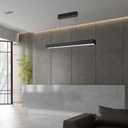 PRO Plafoniera LED Chip Samsung a Sospensione 40W Lineare Colore Nero 120cm 3in1 Colore della Luce SKU 10468