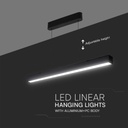 PRO Plafoniera LED Chip Samsung a Sospensione 40W Lineare Colore Nero 120cm 3in1 Colore della Luce SKU 10468