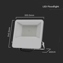 V-TAC PRO Faro LED 100W 185LM/W Colore Nero 4000K IP65 SKU 9894