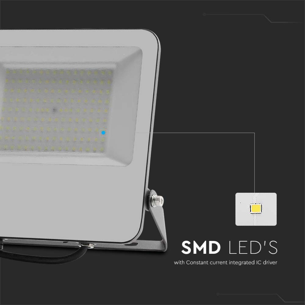 V-TAC PRO Faro LED 100W 185LM/W Colore Nero 4000K IP65 SKU 9894