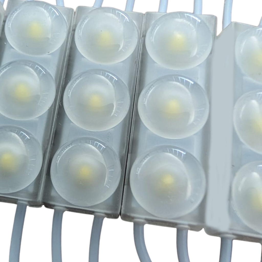 Striscia LED 40 moduli bottone 1W, 220V 40W, 3000K, IP67, 560cm, 4400lm, bianco caldo