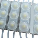 Striscia LED 40 moduli bottone 1W, 220V 40W, 6500K IP67, 560cm, 4400lm, bianco freddo