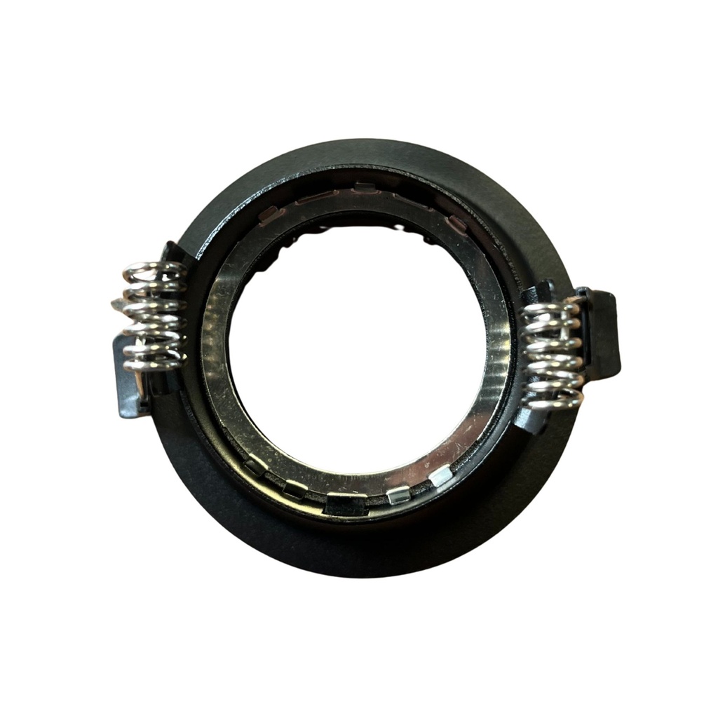Porta Faretto Da Incasso Nero, Per Led GU10 MR16 Rotondi, Foro 75mm, 96X60mm, Profondo Effetto Retroilluminato