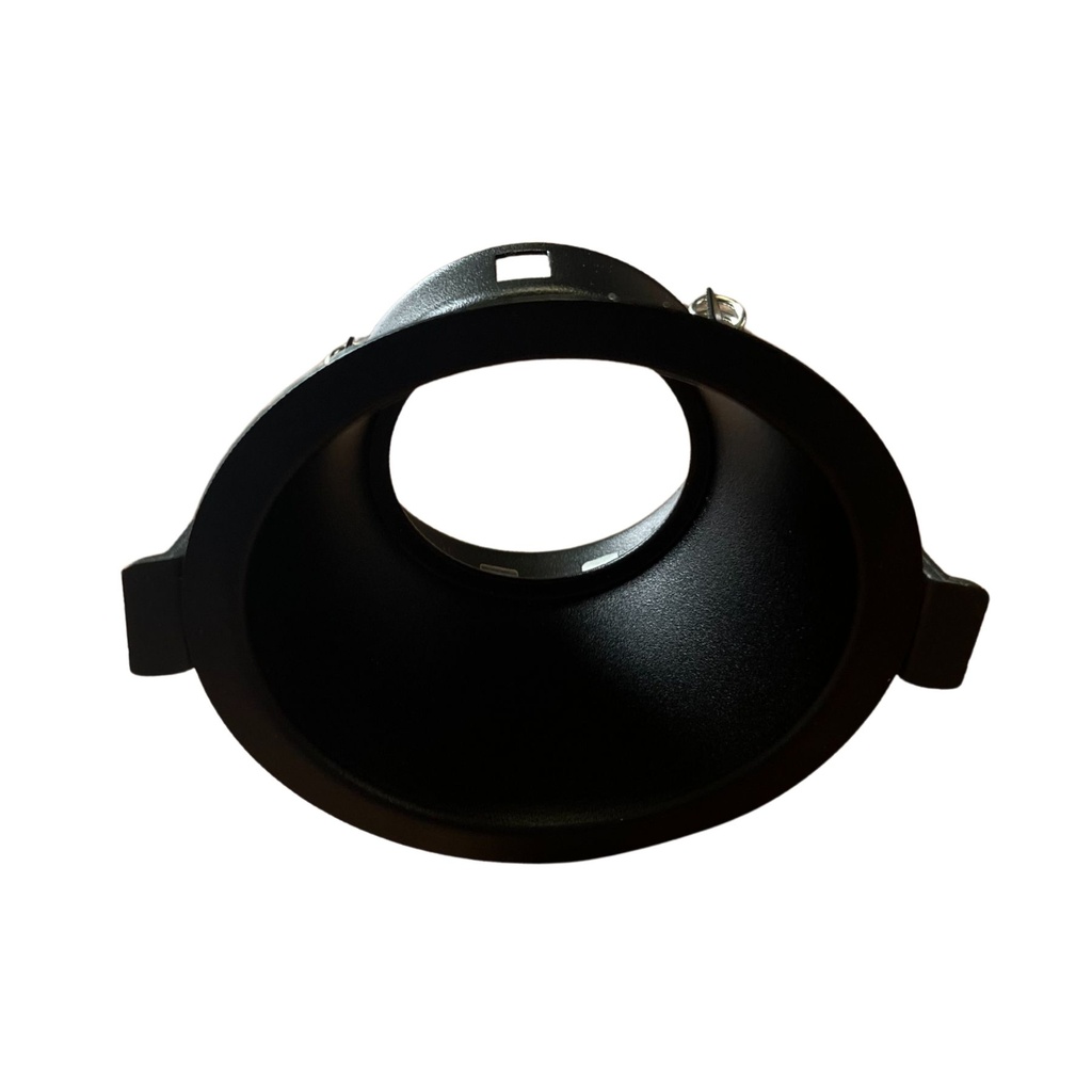 Porta Faretto Da Incasso Nero, Per Led GU10 MR16 Rotondi, Foro 75mm, 96X60mm, Profondo Effetto Retroilluminato