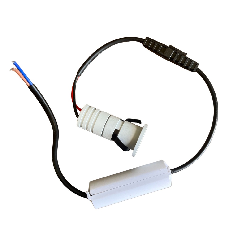 2 Pezzi Mini Faretto Led Da Incasso Rotondo, Carcassa Bianca 3000K, 1W 80LM 220V, Ø22*40mm, Foro 17mm, Angolo 15° IP20