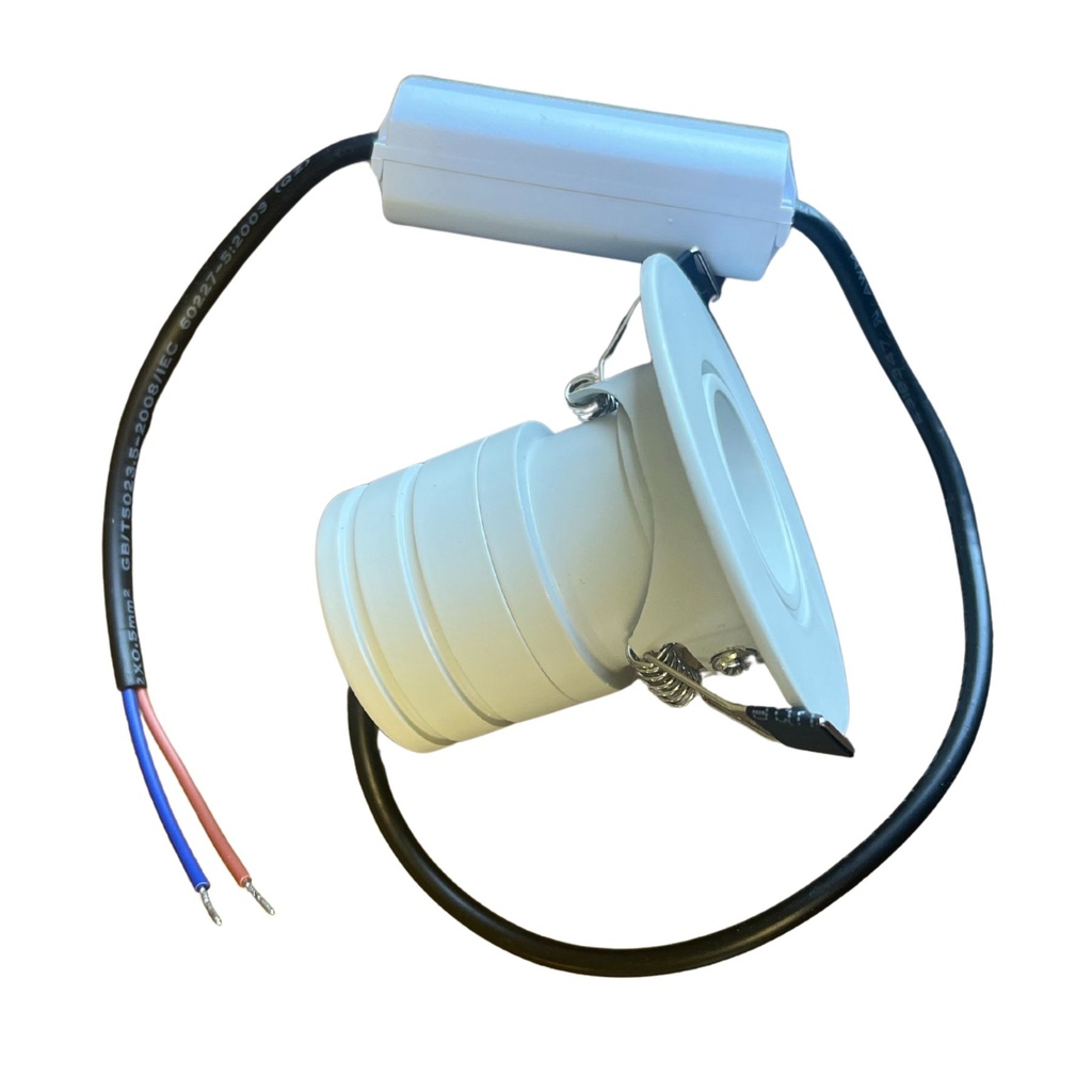Mini Faretto Led Da Incasso Rotondo, Carcassa Bianca 4000K, 5W 360LM 220V, Ø60*53mm, Foro 45mm, Angolo 24° IP20