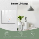 Termostato WIFI Con Batteria Bianco, Per Caldaia a Gas Boiler, APP TUYA Smart Life, Quadrata Montaggio da Esterno Oppure Incasso Scatola 502