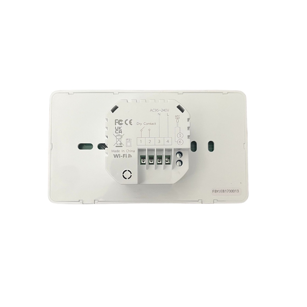 A2ZWORLD Termostato WIFI Con Meteo Protocollo WIFI 2.4G TUYA, Smart Life Rettangolare Compatibile Con Scatola 502 e 503 Riscaldamento Caldaia a Gas Bianco / Nero 5A 95-240V IP20