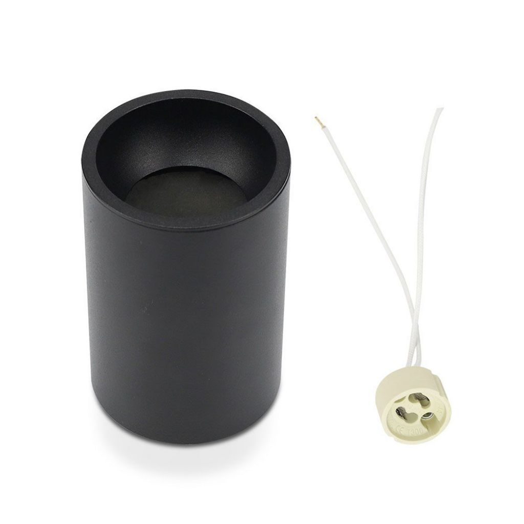 V-TAC Portafaretto LED Montaggio a Plafone Rotondo GU10 Corpo Nero  SKU:8945
