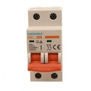 A2ZWORLD MCB Interruttore Magnetotermico Automatico Curva B 2P 2M 6000A B25A AC 400V IP20 IEC60898-1 SB6L