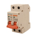 A2ZWORLD MCB Interruttore Magnetotermico Automatico Curva B 2P 2M 6000A B63A AC 400V IP20 IEC60898-1 SB6L