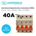 MCB Interruttore Magnetotermico Automatico Curva D 4P 4M 10000A D40A AC 400V IP20 IEC60898-1 PB8H