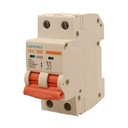 A2ZWORLD MCB Interruttore Magnetotermico Automatico Curva D 2P 2M 10000A D63A AC 400V IP20 IEC60898-1 PB8H