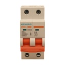 A2ZWORLD MCB Interruttore Magnetotermico Automatico Curva D 2P 2M 10000A D40A AC 400V IP20 IEC60898-1 PB8H