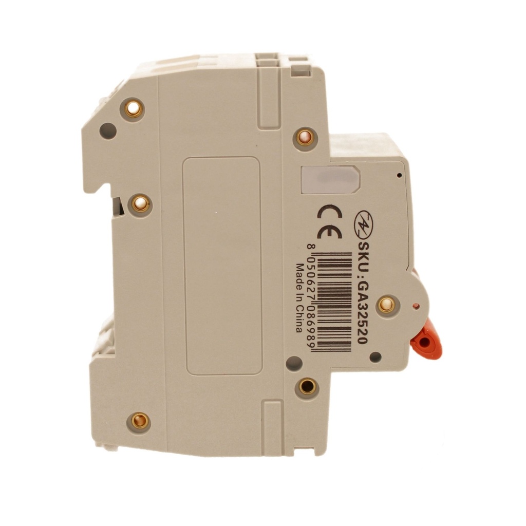 MCB Interruttore Magnetotermico Automatico Curva C 2P 2M 10000A C20A AC 400V IP20 IEC60898-1 PB8H