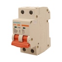 A2ZWORLD MCB Interruttore Magnetotermico Automatico Curva C 2P 2M 10000A C25A AC 400V IP20 IEC60898-1 PB8H