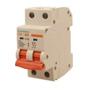 A2ZWORLD MCB Interruttore Magnetotermico Automatico Curva C 2P 2M 10000A C63A AC 400V IP20 IEC60898-1 PB8H