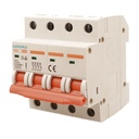 MCB Interruttore Magnetotermico Trifase 380V 10A Curva C 4P 4M 6000A C10A AC 400V IP20 SB6L