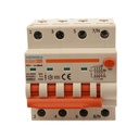 A2ZWORLD RCBO Interruttore Magnetotermico Differenziale Con Doppia Leva Tipo A Curva B 4P 4M 6000A 30mA, Diagnostica Visiva, B10A  AC 400V IP20 IEC61009-1 PL8M4 4P