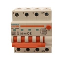 A2ZWORLD RCBO Interruttore Magnetotermico Differenziale Con Doppia Leva Tipo A Curva B 4P 4M 6000A 30mA, Diagnostica Visiva, B16A  AC 400V IP20 IEC61009-1 PL8M4 4P