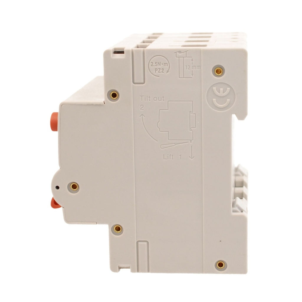 A2ZWORLD RCBO Interruttore Magnetotermico Differenziale Con Doppia Leva Tipo A Curva B 4P 4M 6000A 30mA, Diagnostica Visiva, B25A  AC 400V IP20 IEC61009-1 PL8M4 4P