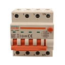 A2ZWORLD RCBO Interruttore Magnetotermico Differenziale Con Doppia Leva Tipo A Curva B 4P 4M 6000A 30mA, Diagnostica Visiva, B40A  AC 400V IP20 IEC61009-1 PL8M4 4P