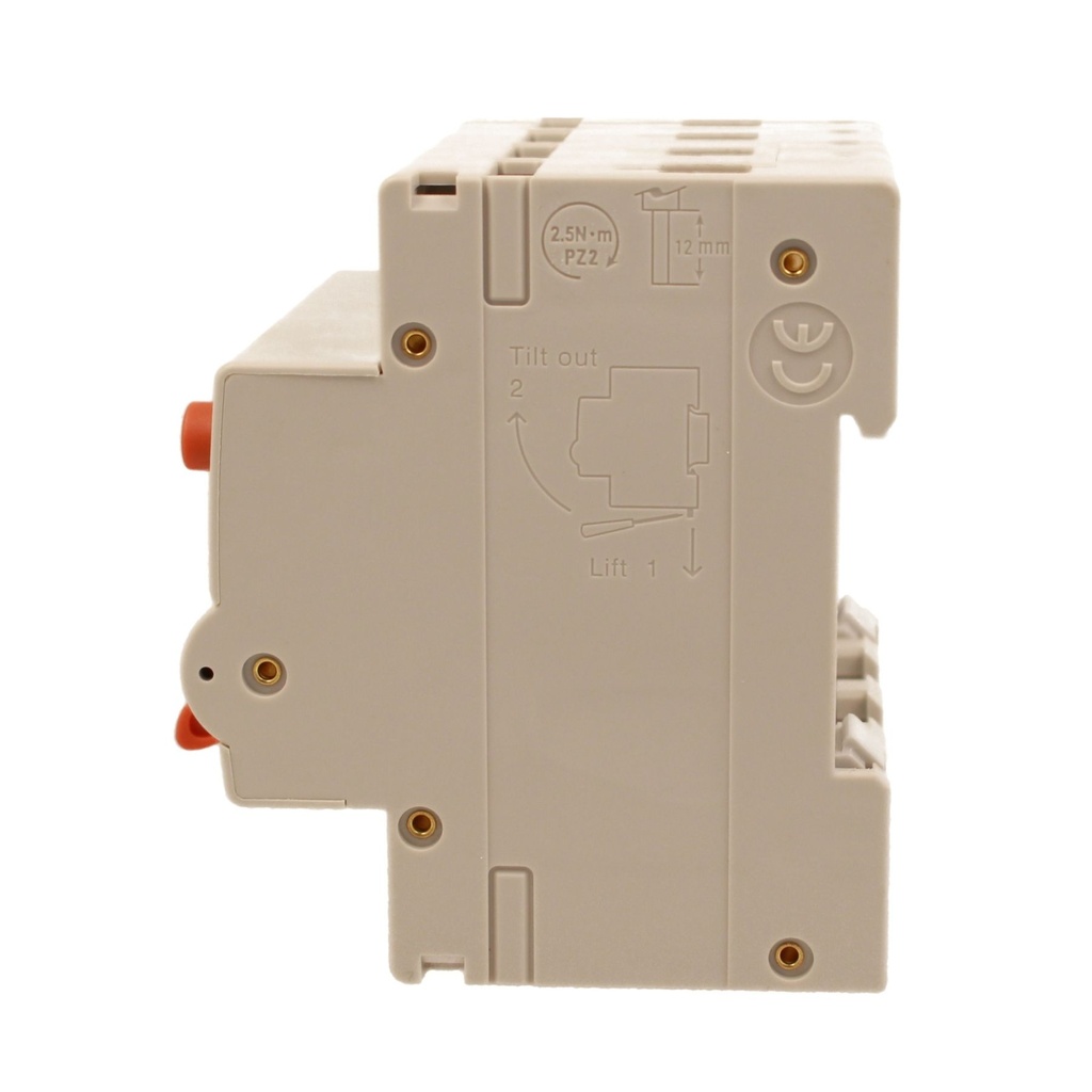 RCBO Interruttore Magnetotermico Differenziale Con Doppia Leva Tipo A Curva B 4P 4M 6000A 30mA, Diagnostica Visiva, B40A  AC 400V IP20 IEC61009-1 PL8M4 4P
