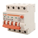 A2ZWORLD RCBO Interruttore Magnetotermico Differenziale Con Doppia Leva Tipo A Curva B 4P 4M 6000A 300mA, Diagnostica Visiva, B10A  AC 400V IP20 IEC61009-1 PL8M4 4P