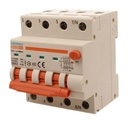 RCBO Interruttore Magnetotermico Differenziale Con Doppia Leva Tipo A Curva B 4P 4M 6000A 300mA, Diagnostica Visiva, B16A  AC 400V IP20 IEC61009-1 PL8M4 4P