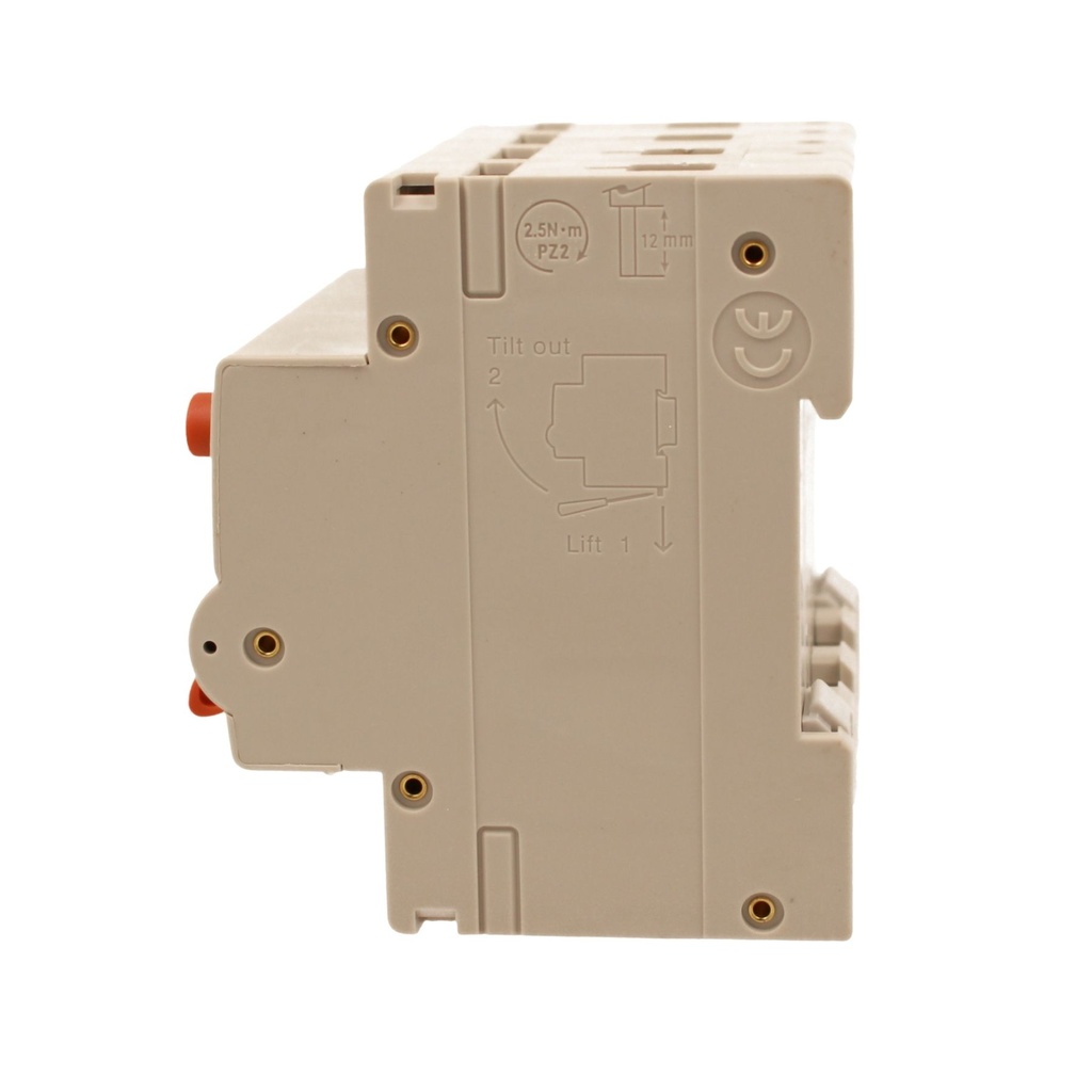 A2ZWORLD RCBO Interruttore Magnetotermico Differenziale Con Doppia Leva Tipo A Curva B 4P 4M 6000A 300mA, Diagnostica Visiva, B25A  AC 400V IP20 IEC61009-1 PL8M4 4P