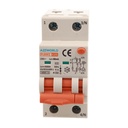 A2ZWORLD RCBO Interruttore Magnetotermico Differenziale Con Doppia Leva Tipo A Curva C 2P 2M 6000A 30mA, Diagnostica Visiva, C25A  AC 230V IP20 IEC61009-1 PL8M2 GB65325