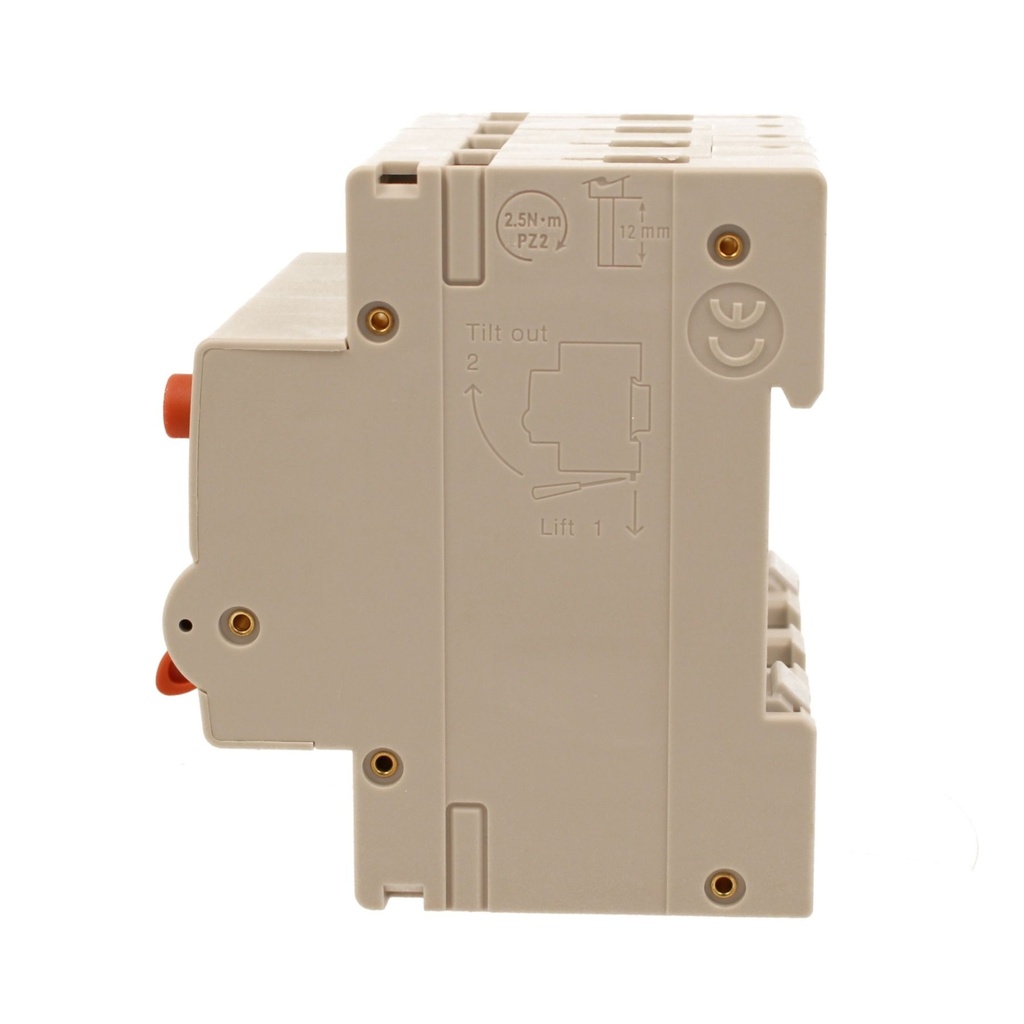 A2ZWORLD RCBO Interruttore Magnetotermico Differenziale Con Doppia Leva Tipo A Curva C 4P 4M 6000A 30mA, Diagnostica Visiva, C16A  AC 400V IP20 IEC61009-1 PL8M4 4P GB66316
