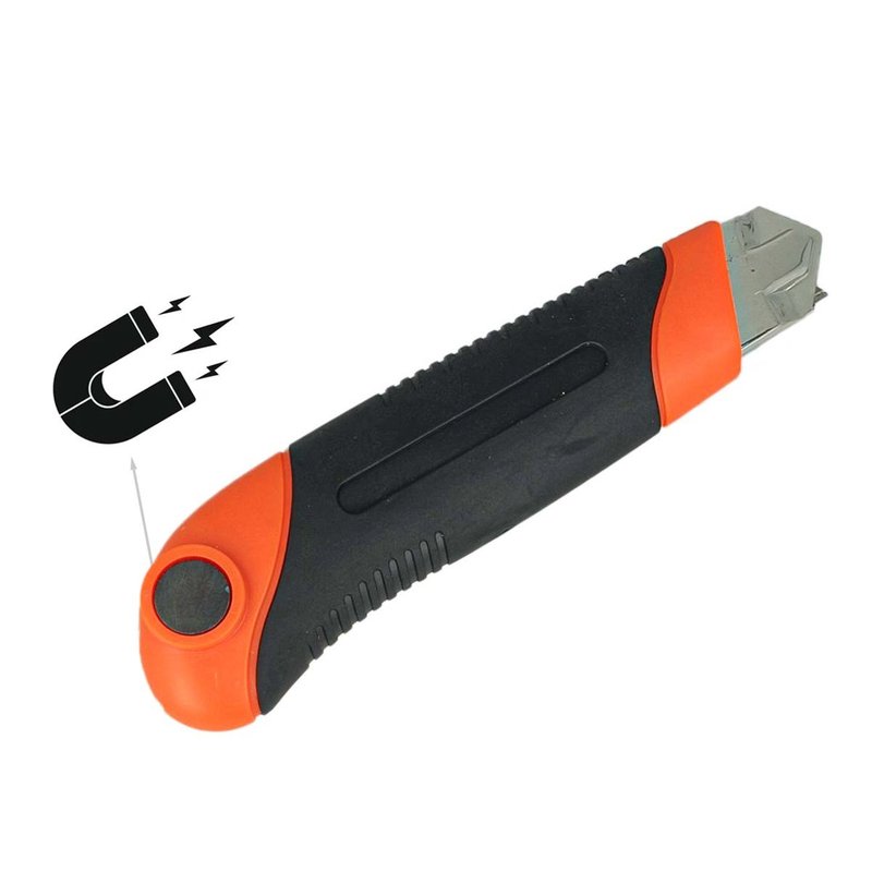 Taglierino Cutter Professionale 25mm Rotella Bloccalama e Calamita Magnetica