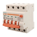 A2ZWORLD RCBO Interruttore Magnetotermico Differenziale Con Doppia Leva Tipo A Curva C 4P 4M 6000A 300mA, Diagnostica Visiva, C16A  AC 400V IP20 IEC61009-1 PL8M4 4P GB66616