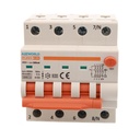 A2ZWORLD RCBO Interruttore Magnetotermico Differenziale Con Doppia Leva Tipo A Curva C 4P 4M 6000A 300mA, Diagnostica Visiva, C25A  AC 400V IP20 IEC61009-1 PL8M4 4P GB66625