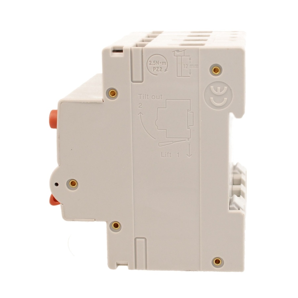 A2ZWORLD RCBO Interruttore Magnetotermico Differenziale Con Doppia Leva Tipo A Curva C 4P 4M 6000A 300mA, Diagnostica Visiva, C25A  AC 400V IP20 IEC61009-1 PL8M4 4P GB66625