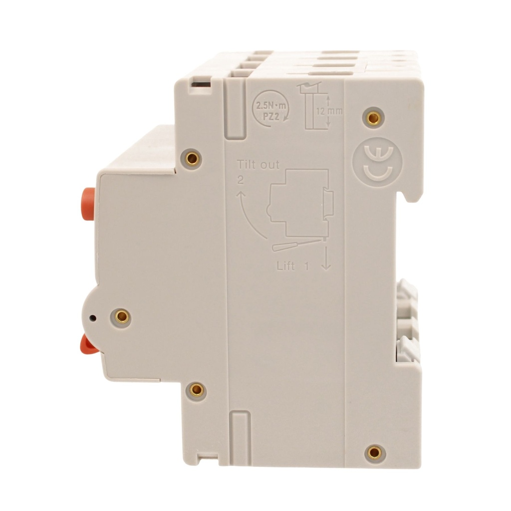 A2ZWORLD RCBO Interruttore Magnetotermico Differenziale Con Doppia Leva Tipo A Curva C 4P 4M 6000A 300mA, Diagnostica Visiva, C40A  AC 400V IP20 IEC61009-1 PL8M4 4P GB66640