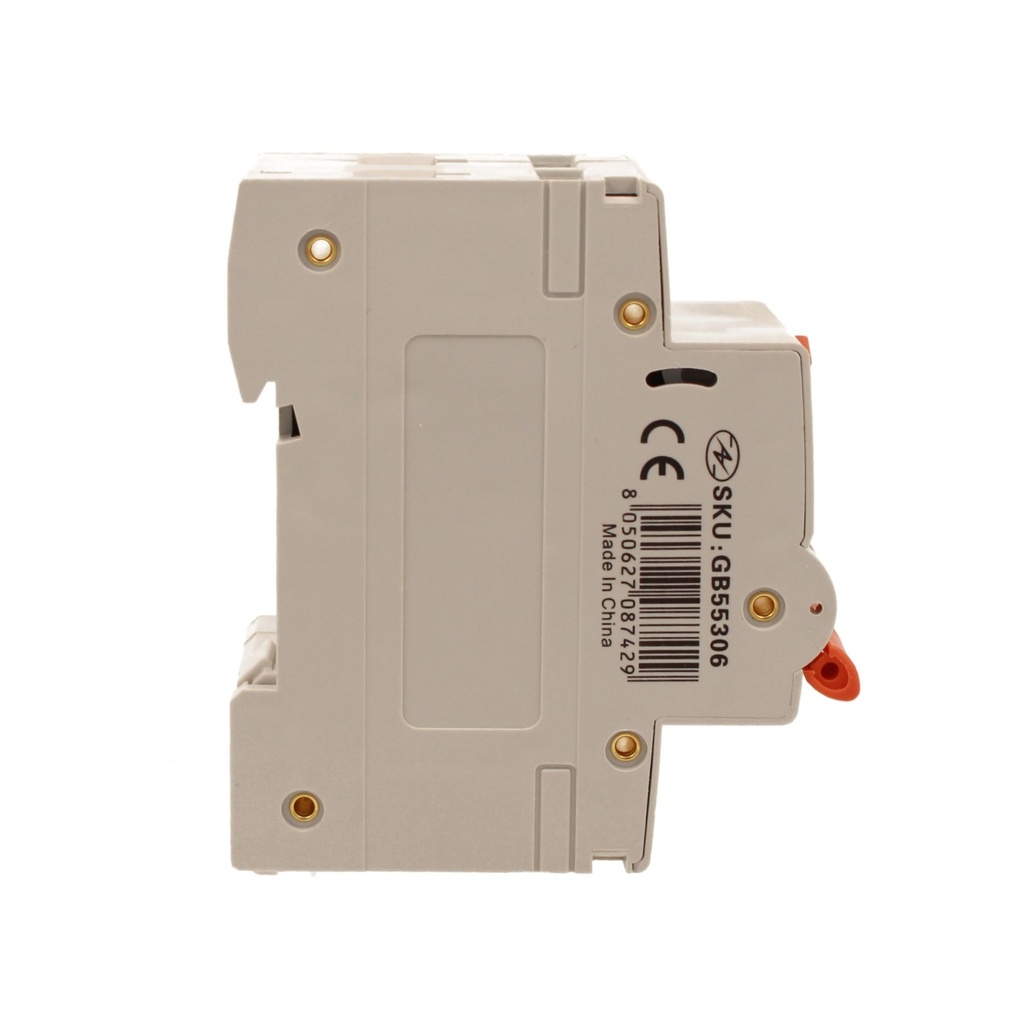 A2ZWORLD RCBO Doppia Leva, Interruttore Magnetotermico Differenziale Tipo AC Curva C 1P+N 2M 6000A 30mA C6A AC 230V IP20 IEC61009-1 PL8HM
