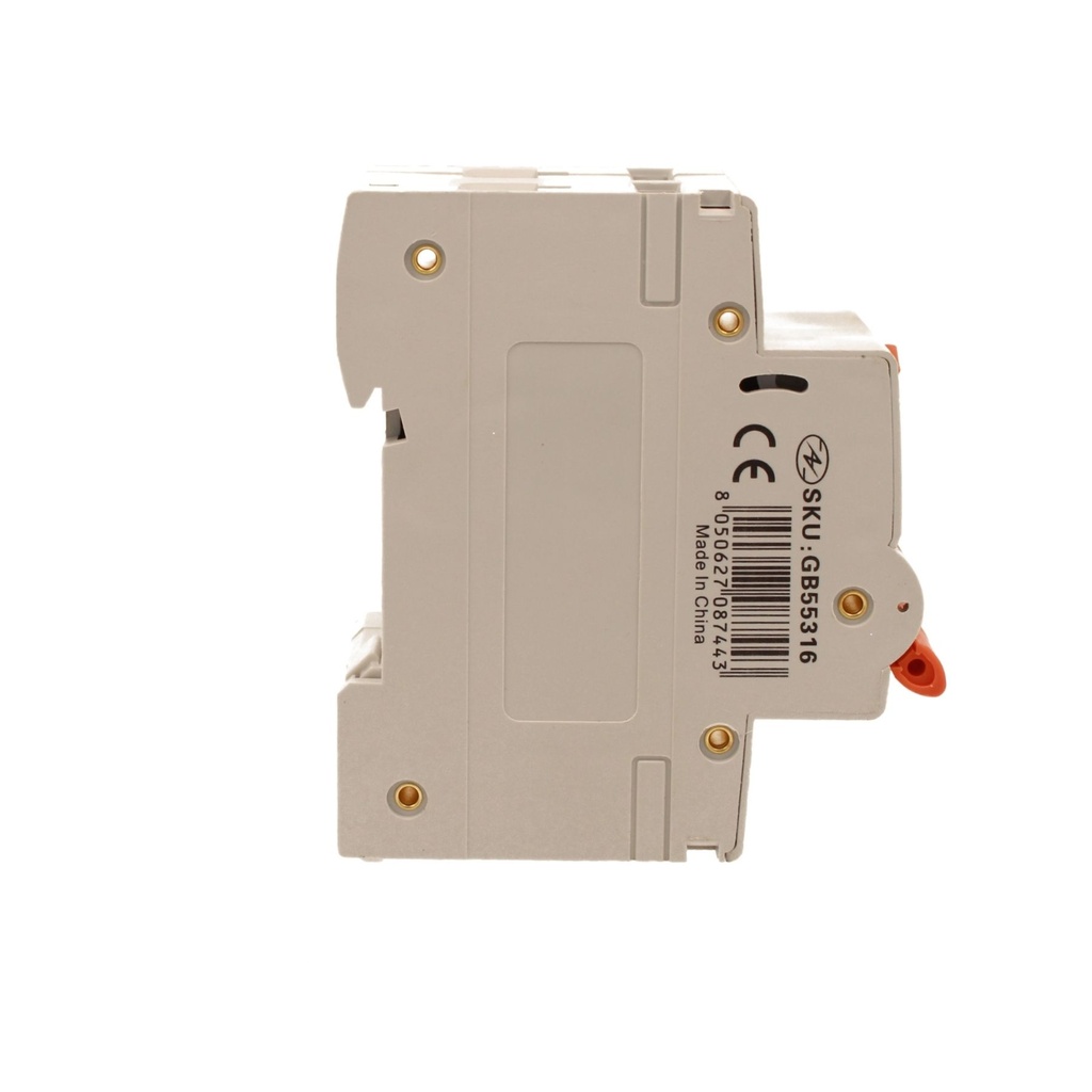 A2ZWORLD RCBO Doppia Leva, Interruttore Magnetotermico Differenziale Tipo AC Curva C 1P+N 2M 6000A 30mA C16A AC 230V IP20 IEC61009-1 PL8HM