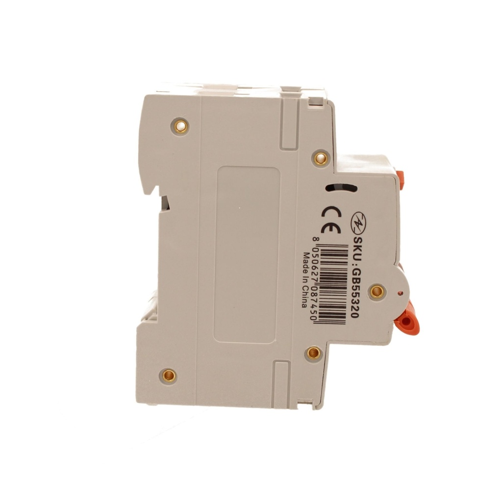 A2ZWORLD RCBO Doppia Leva, Interruttore Magnetotermico Differenziale Tipo AC Curva C 1P+N 2M 6000A 30mA C20A AC 230V IP20 IEC61009-1 PL8HM