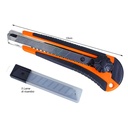Taglierino Cutter Professionale 18mm + 5 Lama di Ricambio Con Anello Di Fissaggio